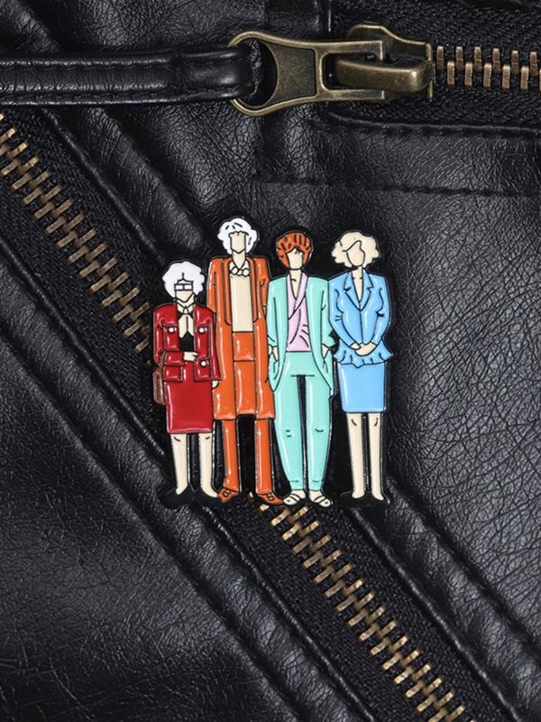 Cartoon Character Design Brooch, Fashion Alloy Badge for Backpacks, Briefcases, Badges, Brooches for Women & Men, Enamel Pin Suitable for Backpacks