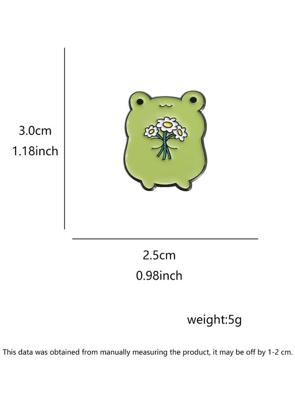 Cute Cartoon Frog Design Brooch,  Cute Animal Badge, Fashion Accessories for Daily Decoration, Suitable for Backpacks, Jeans, Scarves, Hats Decoration