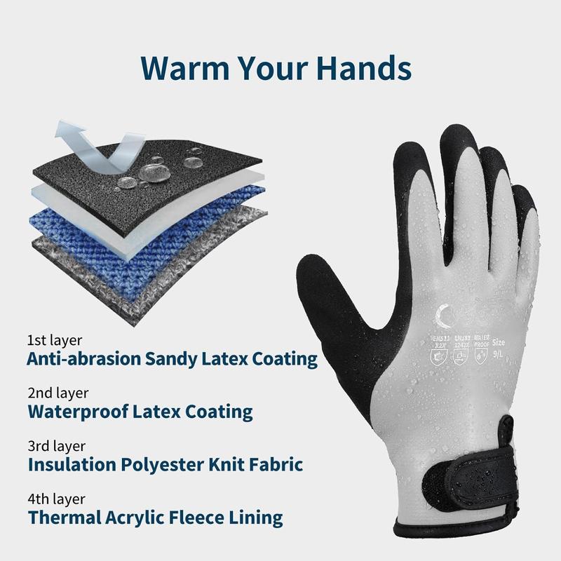 Waterproof Winter Gloves for Cold Weather, Insulated Work Gloves for Men & Women, Freezer Gloves with Grip