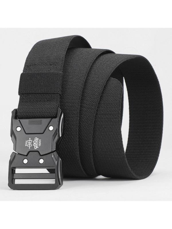 Men's Fashion Solid Color Elastic Designer Belt, Tactical Quick Release Snap Leisure Belt As Gift, Casual Nylon Waistbelt for Daily Use, Waistband for Jeans, Pants, Daily Clothing Accessory