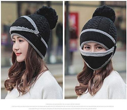 Women's Winter Hat Set with Warm Face Mask and Neck Scarf - Fashionable and Thickened