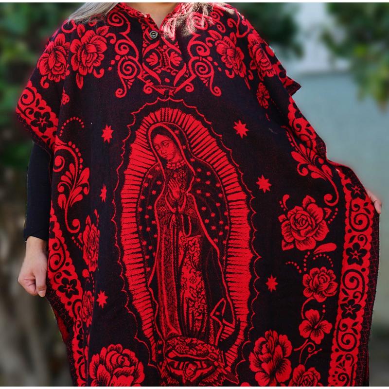 Virgen De Guadalupe Poncho Red