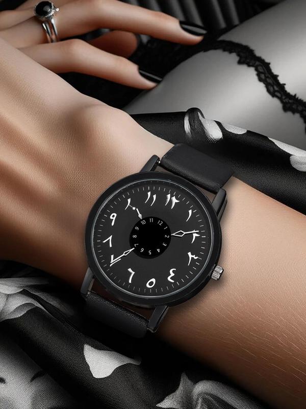 Women's Fashion Round Dial Quartz Watch, with Box, Fashion Watch for Party, Daily Decor, Trendy All-match & Exquisite Watch for Birthday Gift