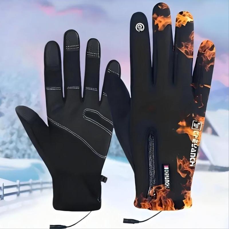 Electric Heated Gloves, USB Rechargeable Waterproof Touch Screen Insulation Hand Warmer, Indoor & Outdoor Sports Gloves for Cycling, Hiking & Walking Dogs, Christmas Gift