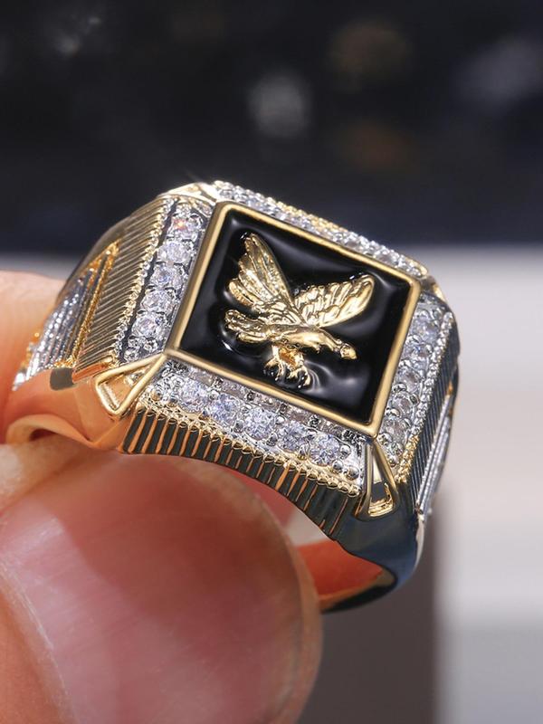 Luxury Retro Eagle Design Ring, Fashion Matching Jewelry Accessories For Women & Men, Engagement Party Jewelry Accessories