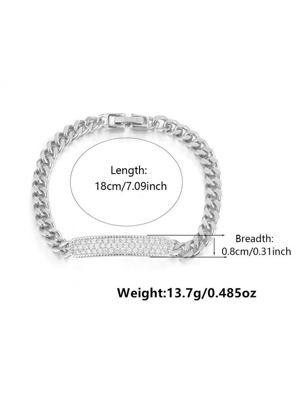 Fashion Rhinestone Decorated Bangle for Women, Elegant Fashion Hand Jewelry for Party, Daily Clothing Decor, Trendy All-match & Exquisite Jewelry for Birthday Gift