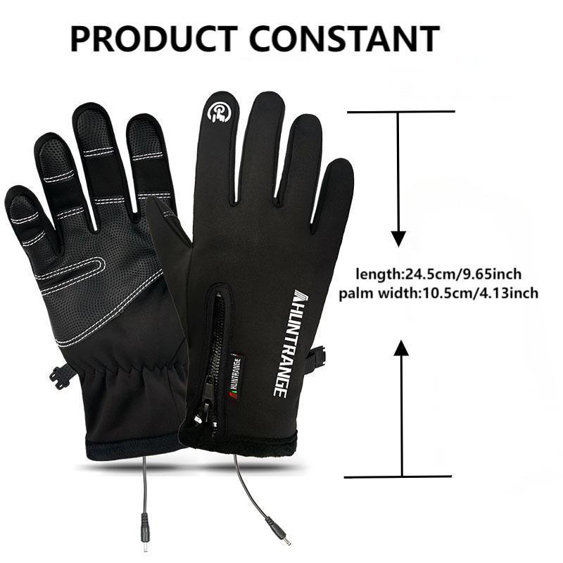 Electric Heated Gloves, USB Rechargeable Waterproof Touch Screen Insulation Hand Warmer, Indoor & Outdoor Sports Gloves for Cycling, Hiking & Walking Dogs, Christmas Gift