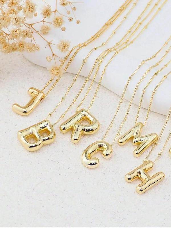 Letter Pendant Necklaces for Women, Initial Necklace, Summer 2024 Jewelry for Party, Daily Decor, Trendy & Exquisite Summer Jewellery, Gifts for Girlfriend