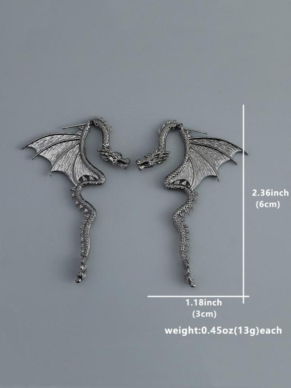 Personalized Dragon Design Dangle Earrings, 1 Pair Gothic Punk Hip Hop Jewelry for Holiday Party, Trendy All-match & Exquisite Jewelry for Birthday Gift