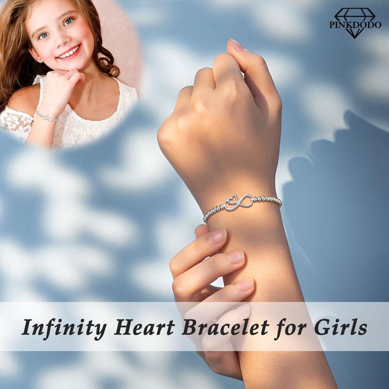 Infinity Heart Bracelet for Granddaughter Daughter Niece Birthday Christmas Valentine's Day Gifts