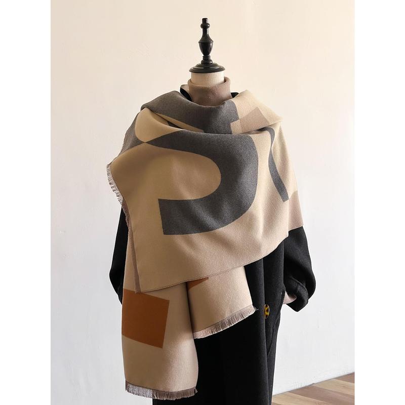 Winter Women's Scarf Luxury Design Double sided Cashmere Feel Scarf Warm Scarf Shawl