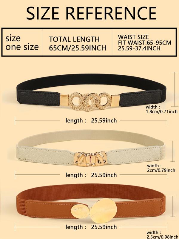 Women's Minimalist Temperament Plain Color Belt, Casual Waistband for Jeans, Fashion Belt for Party, Daily Clothing Decor, Trendy All-match & Exquisite Belt for Gift