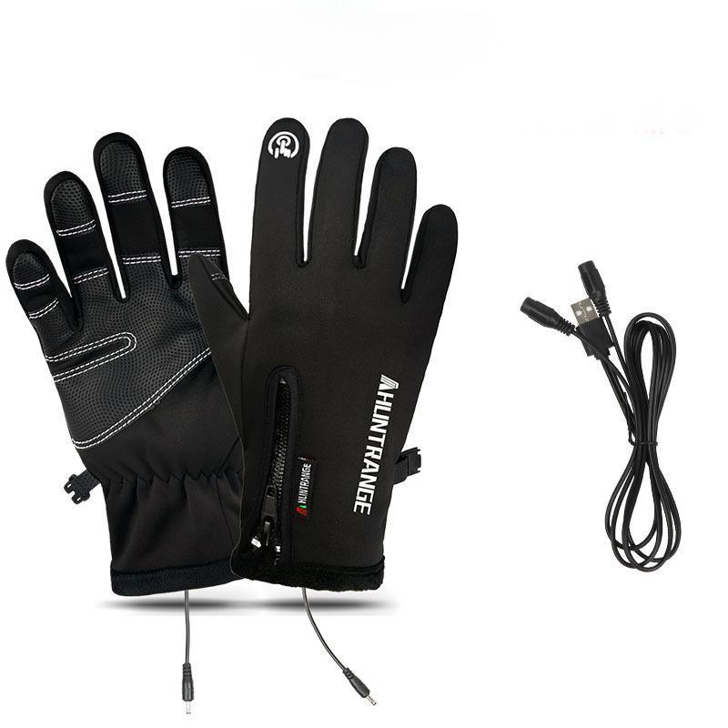 Electric Heated Gloves, USB Rechargeable Waterproof Touch Screen Insulation Hand Warmer, Indoor & Outdoor Sports Gloves for Cycling, Hiking & Walking Dogs, Christmas Gift