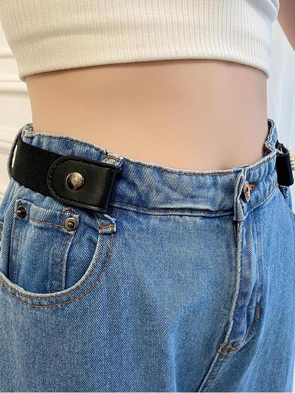 Women's Simple Style Plain Color Tape Belt, Casual Trendy Elastic Waist Belt, Fashionable Clothes Accessories for Daily & Party Decoration, Birthday Gift