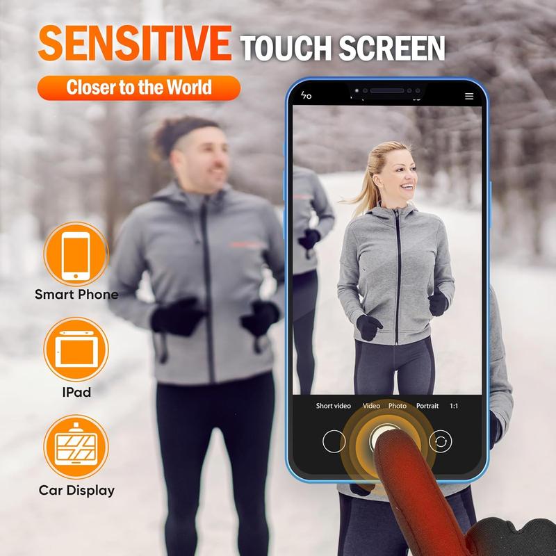 Electric Heated Gloves, USB Rechargeable Waterproof Touch Screen Insulation Hand Warmer, Indoor & Outdoor Sports Gloves for Cycling, Hiking & Walking Dogs, Christmas Gift