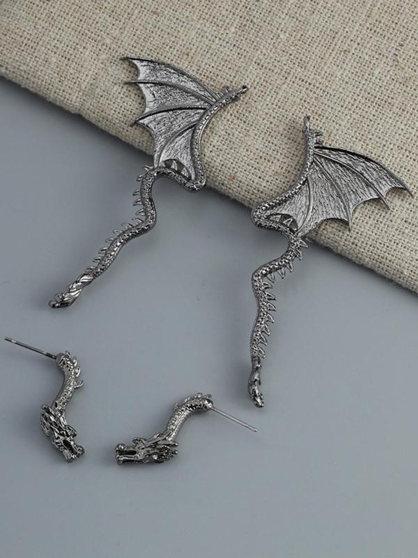 Personalized Dragon Design Dangle Earrings, 1 Pair Gothic Punk Hip Hop Jewelry for Holiday Party, Trendy All-match & Exquisite Jewelry for Birthday Gift