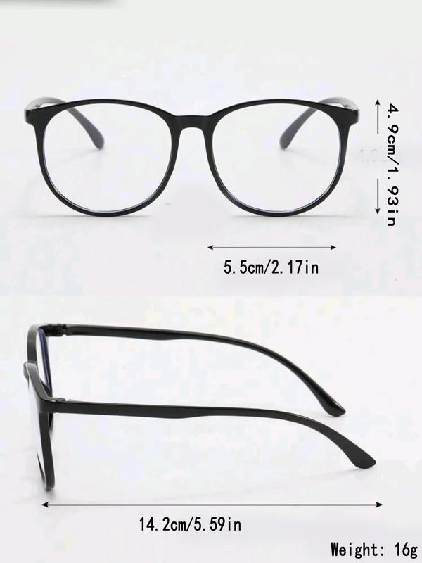 4 Pairs Simple Casual Eyeglasses for Everyday Use, Summer Trendy Oval Frame Fashion Eyewear, Travel Accessories