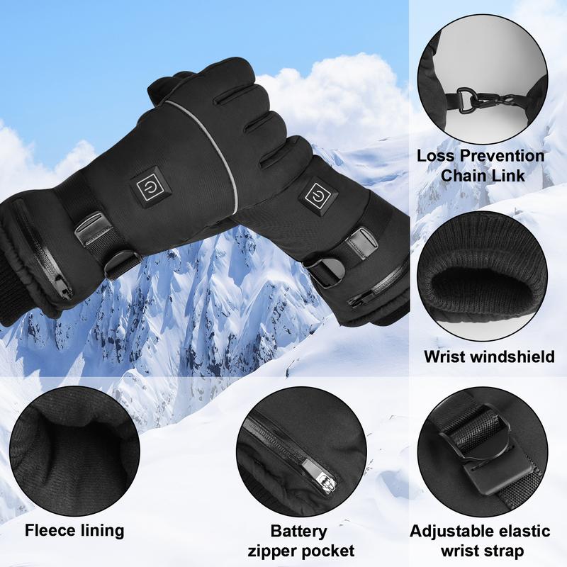 Heated Gloves,Three positions with switch, Touchscreen Electric Gloves Winter Warm Heating Gloves,Outdoor Indoor Waterproof Hand Warmer Gloves.