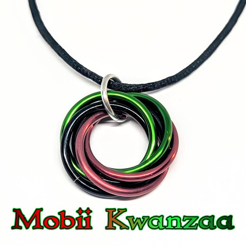 Möbii Happy Holidays Jewelry - Stylish Fidget Keychains, Necklaces, or Earrings - by Steel Lynx