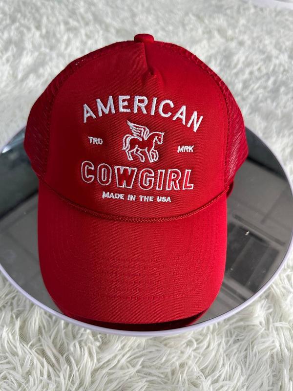 American Cowgirl Trucker Hat, Cowboy Trucker Hat, Western Hat, Cute Trucker Hat, Cowgirl Hat