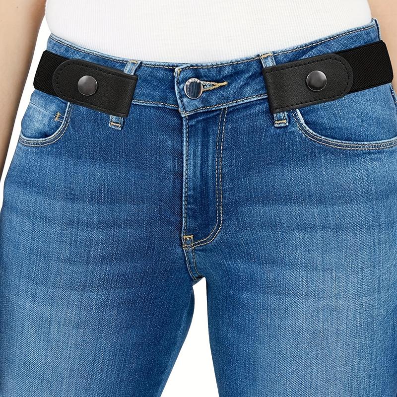 1 pc Tummy Control Belt - Elastic Adjustable Waistband for Jeans and Pants - No Buckle Design for Comfort and Convenience