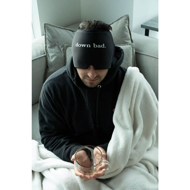 Cooling Hangover Relief Cap - “Down Bad” - Soft and Stretchable Gel, Headache & Migraine Relief