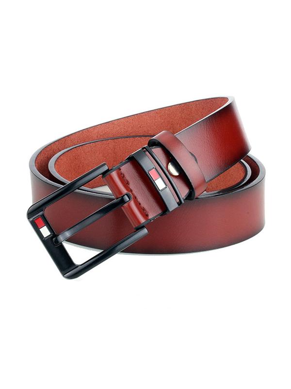 Men's Plain Color Buckle Belt, 2024 New Style Business Casual Adjustable Belt, Fashion Accessories for Daily & Party Clothing Decoration for Matching Outfit