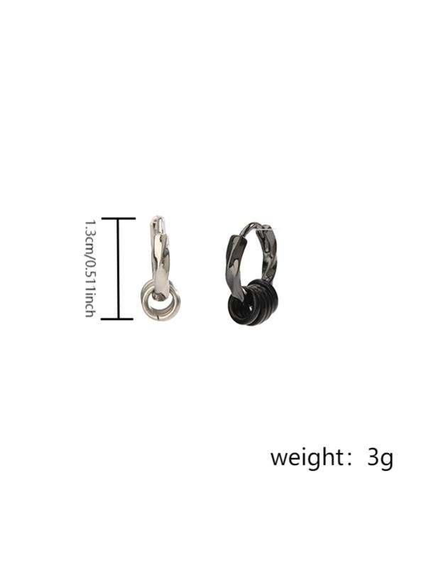 Unisex Simple Hoop Design Dangle Earrings, Simple Style Earrings for Party, Daily Clothing Decor, Trendy All-match & Exquisite Jewelry for Birthday Gift