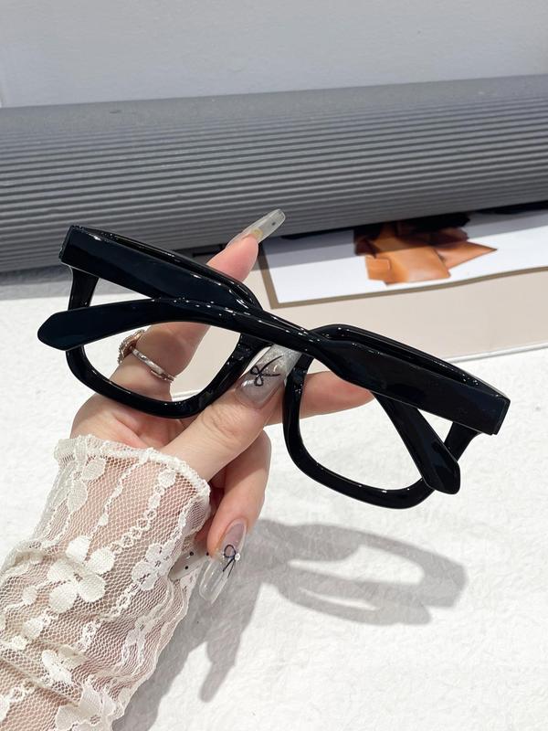 Square Frame Eyeglasses, Basic Fashion Eyeglasses for Women & Men, Fashion Eyeglasses for Work, Daily Clothing Decor, Perfect for Student Daily Use