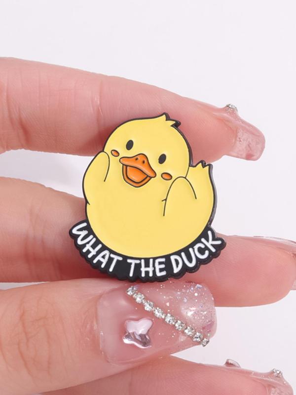 Cute Cartoon Duck Design Brooch, Fashion Alloy Badge for Clothes Hat Backpack, Creative Animal Enamel Brooch for Women & Men, Fashion Accessories for Gift