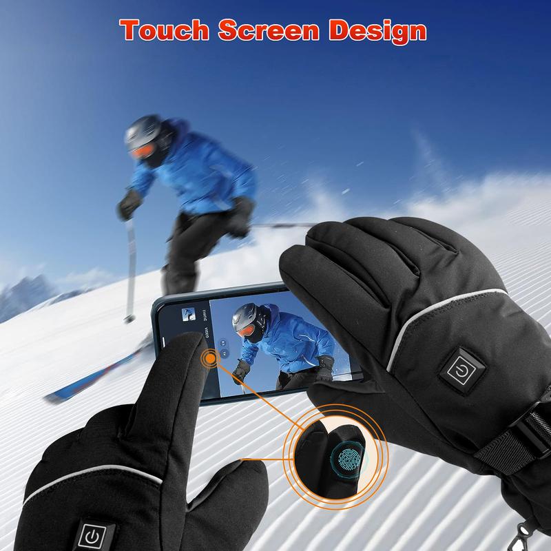 Heated Gloves,Three positions with switch, Touchscreen Electric Gloves Winter Warm Heating Gloves,Outdoor Indoor Waterproof Hand Warmer Gloves.