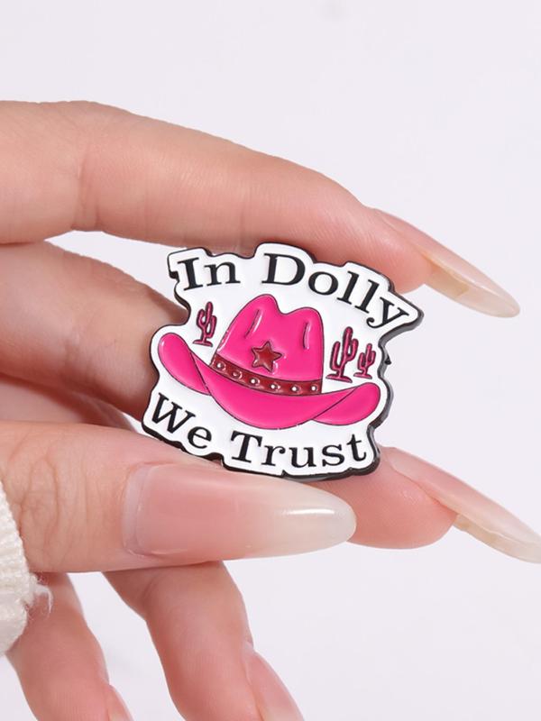 Letter & Hat Design Brooch,  Cute Clothes Brooch for Women & Men for Daily Clothing Decor, Trendy All-match & Exquisite Brooch for Birthday Gift