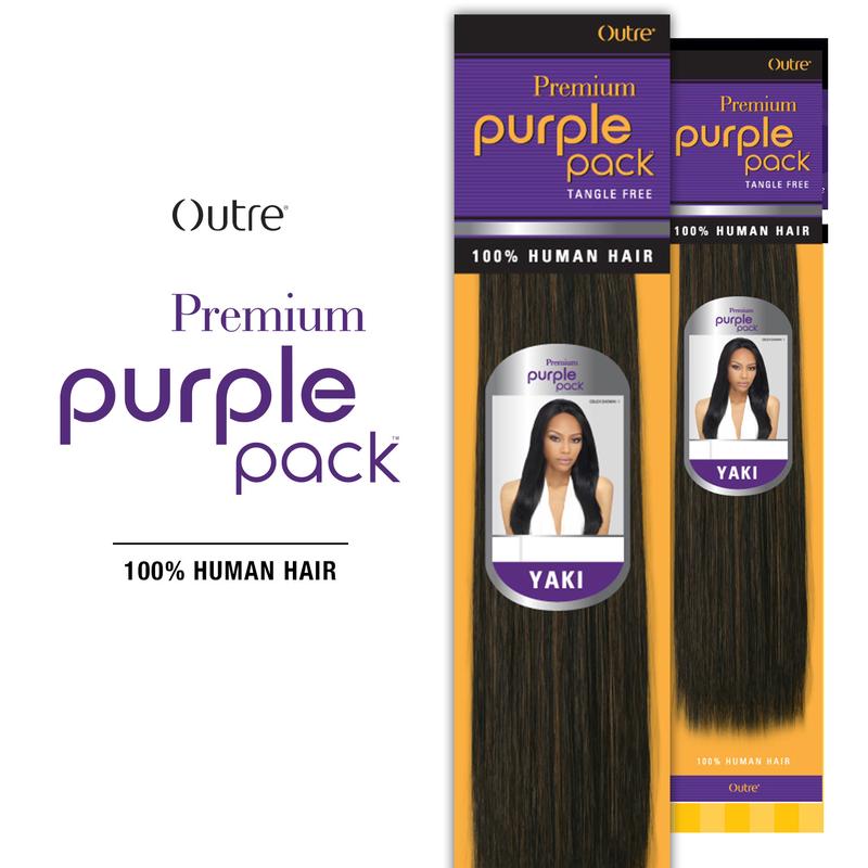 Outre Human Hair Weave Premium Purple Pack Yaki