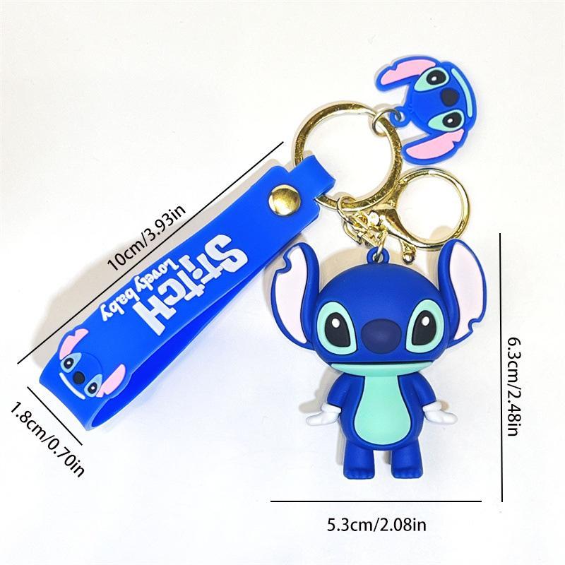 DISNEY Creative Cartoon PVC Stitchey Car Key Chain, Bag Pendant, Cartoon Design Car Keychain, Cute Car Keychain, Pendant for Bag, Car Interior Decoration Accessories for Women & Men