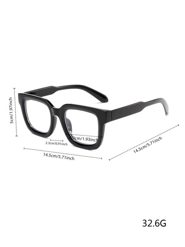 Square Frame Eyeglasses, Basic Fashion Eyeglasses for Women & Men, Fashion Eyeglasses for Work, Daily Clothing Decor, Perfect for Student Daily Use