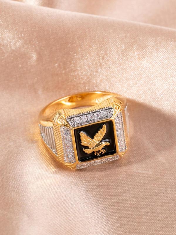 Luxury Retro Eagle Design Ring, Fashion Matching Jewelry Accessories For Women & Men, Engagement Party Jewelry Accessories