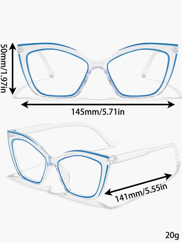 Vintage Cat Eye Frame Eyeglasses, Trendy Casual Eyeglasses for Women, Fashion Eyeglasses for Work, Daily Clothing Decor, Perfect for Student Daily Use