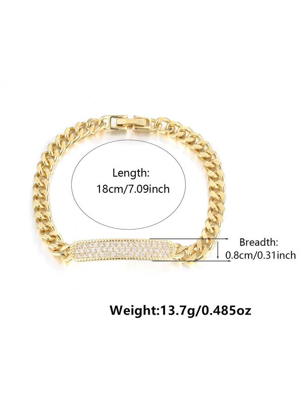 Fashion Rhinestone Decorated Bangle for Women, Elegant Fashion Hand Jewelry for Party, Daily Clothing Decor, Trendy All-match & Exquisite Jewelry for Birthday Gift