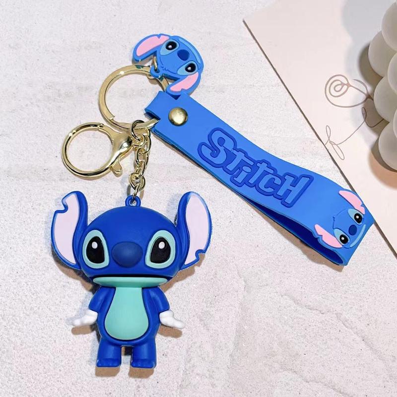 DISNEY Creative Cartoon PVC Stitchey Car Key Chain, Bag Pendant, Cartoon Design Car Keychain, Cute Car Keychain, Pendant for Bag, Car Interior Decoration Accessories for Women & Men