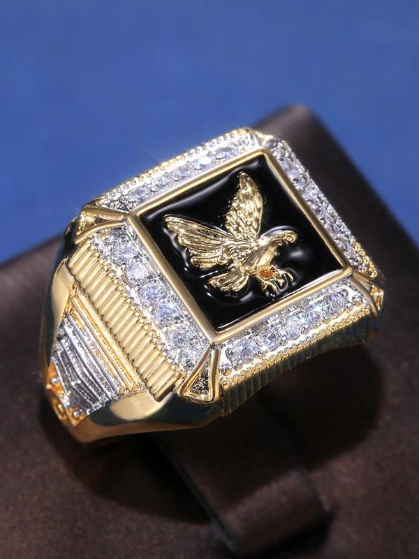 Luxury Retro Eagle Design Ring, Fashion Matching Jewelry Accessories For Women & Men, Engagement Party Jewelry Accessories