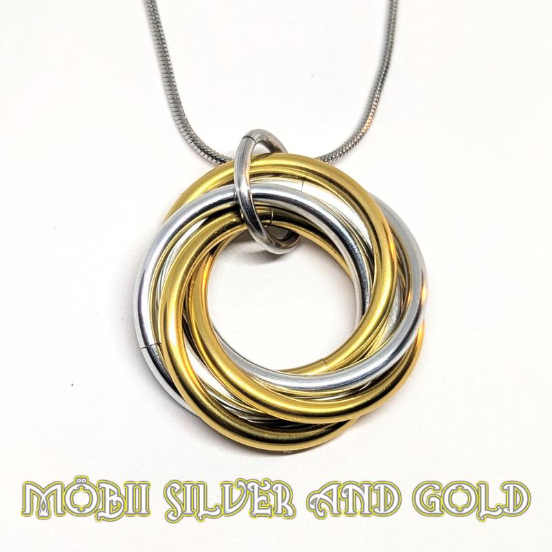 Möbii Happy Holidays Jewelry - Stylish Fidget Keychains, Necklaces, or Earrings - by Steel Lynx