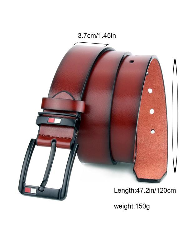 Men's Plain Color Buckle Belt, 2024 New Style Business Casual Adjustable Belt, Fashion Accessories for Daily & Party Clothing Decoration for Matching Outfit