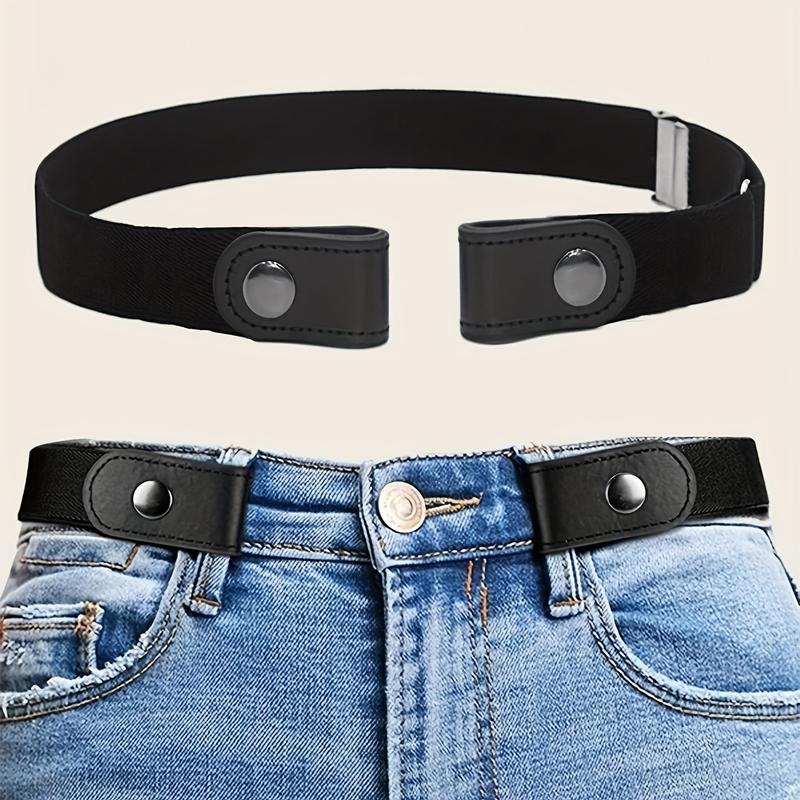 1 pc Tummy Control Belt - Elastic Adjustable Waistband for Jeans and Pants - No Buckle Design for Comfort and Convenience