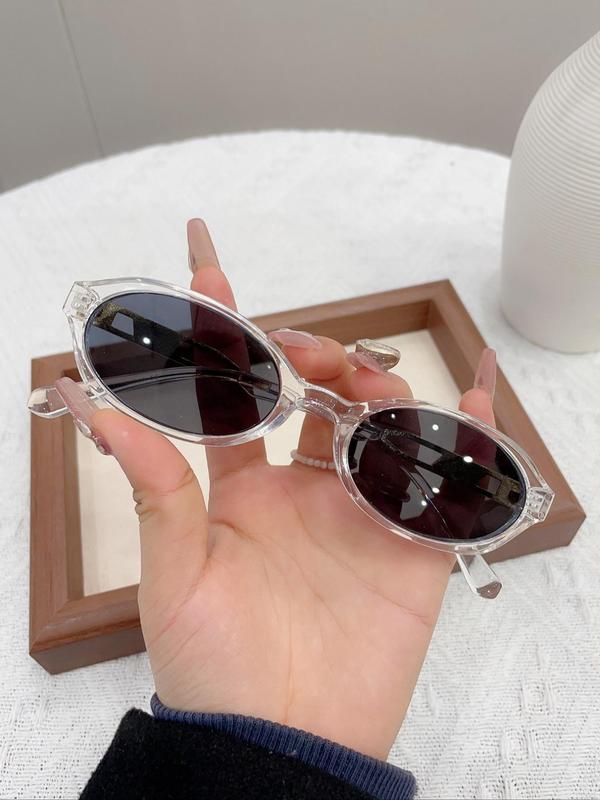 Vintage Oval Frame Sunglasses, Fashionable Sunglasses for Everyday Use, Versatile Accessories for Outdoor Activities