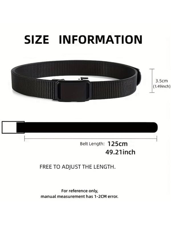 Men's Minimalist Casual Plain Tape Belt, Fashion Belt for Party, Daily Clothing Decor, Trendy All-match & Exquisite Belt for Birthday Gift