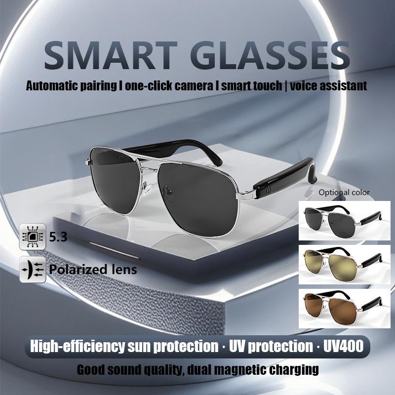 Smart Eye Glasses Camera, Wireless Smart Glasses, Bluetooth-compatible Sunglasses with Music & Call Functions, Universal Smart Glass Eyewear for Men & Women