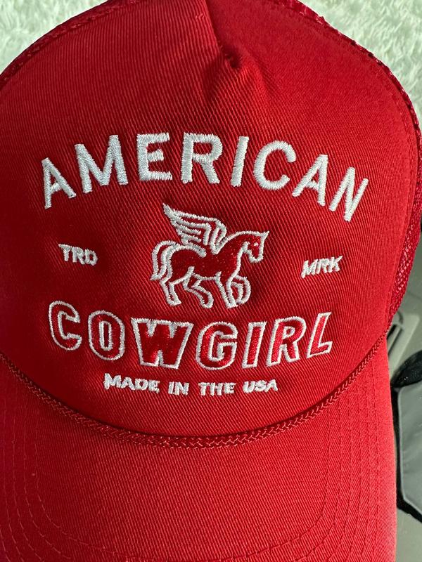 American Cowgirl Trucker Hat, Cowboy Trucker Hat, Western Hat, Cute Trucker Hat, Cowgirl Hat