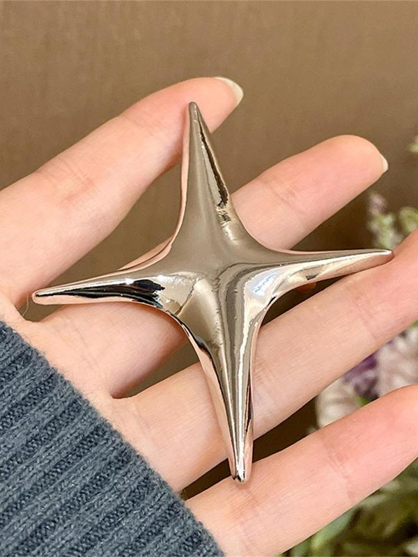 Women's Elegant Star Design Brooch, Exquisite Trendy Brooch, Fashionable Clothes Accessories for Women & Girls for Daily & Party Decoration