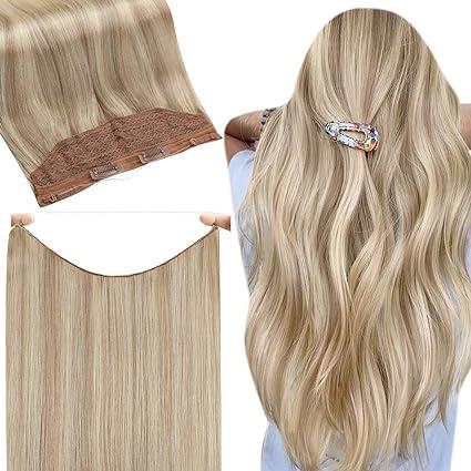 Full Shine Halo hair extensions Human Hair Invisible Wire