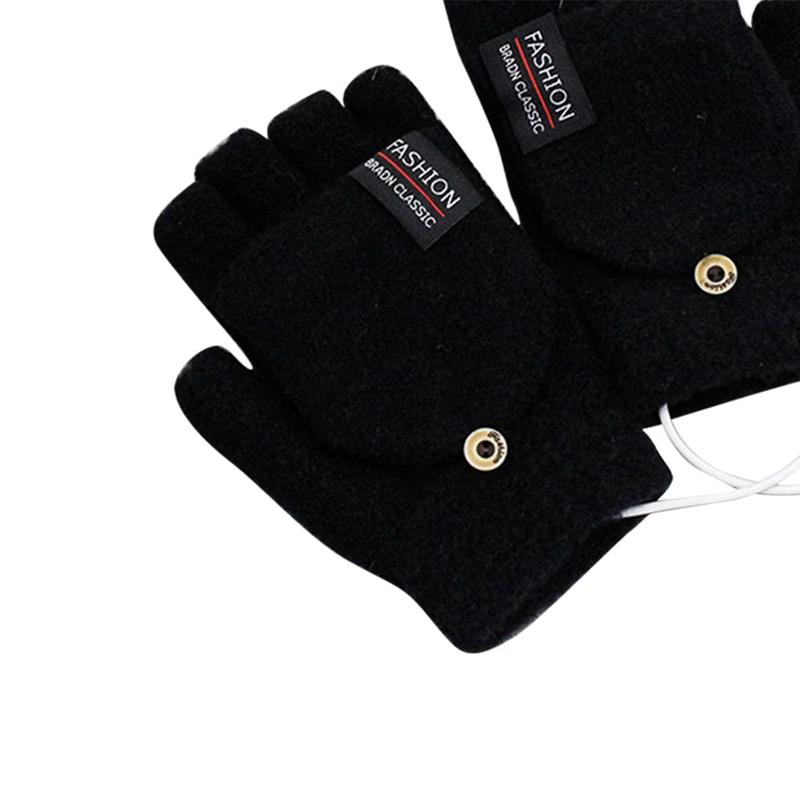 USB Heated Gloves for Women & Men, 1 Pair Winter Warm Hand Heating Gloves, Wear-resistant Portable Winter Warm Gloves for Skiing Riding Hiking, Gym Accessories